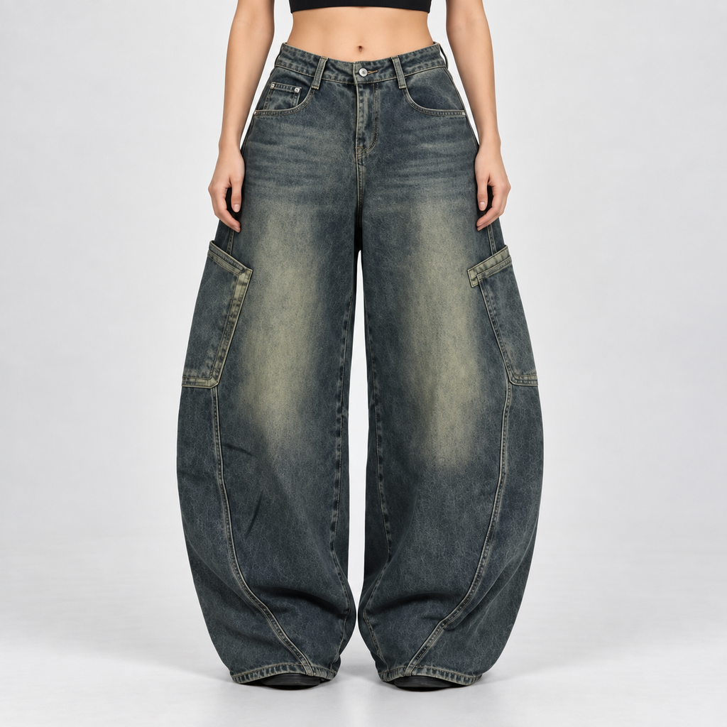 Jeans Cargo Balloon Camo