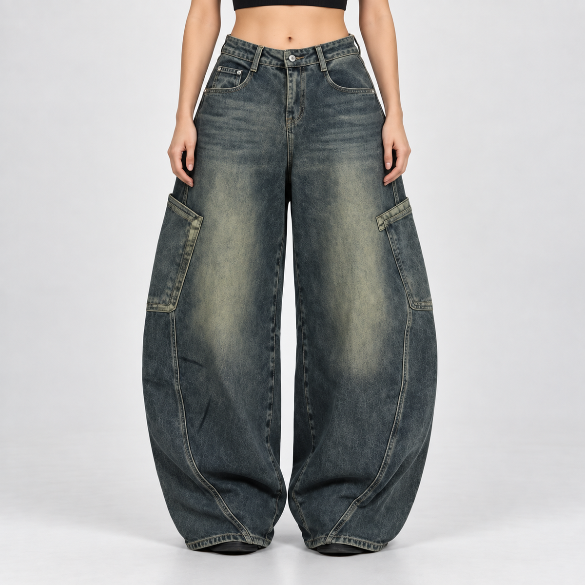 Jeans Cargo Balloon Camo