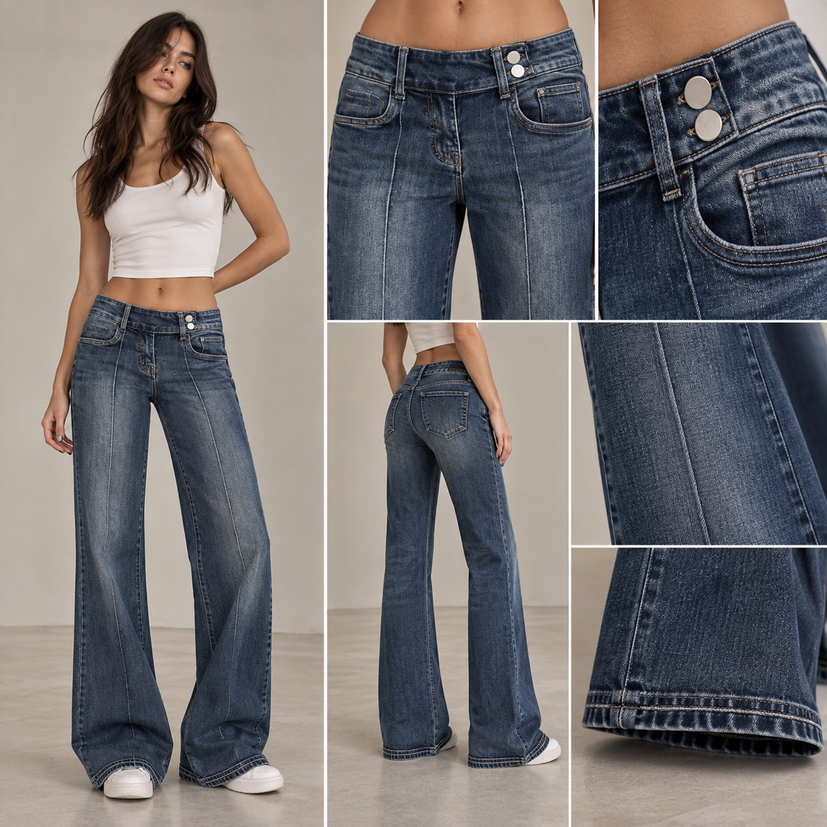 Jeans Bootcut Low Rise