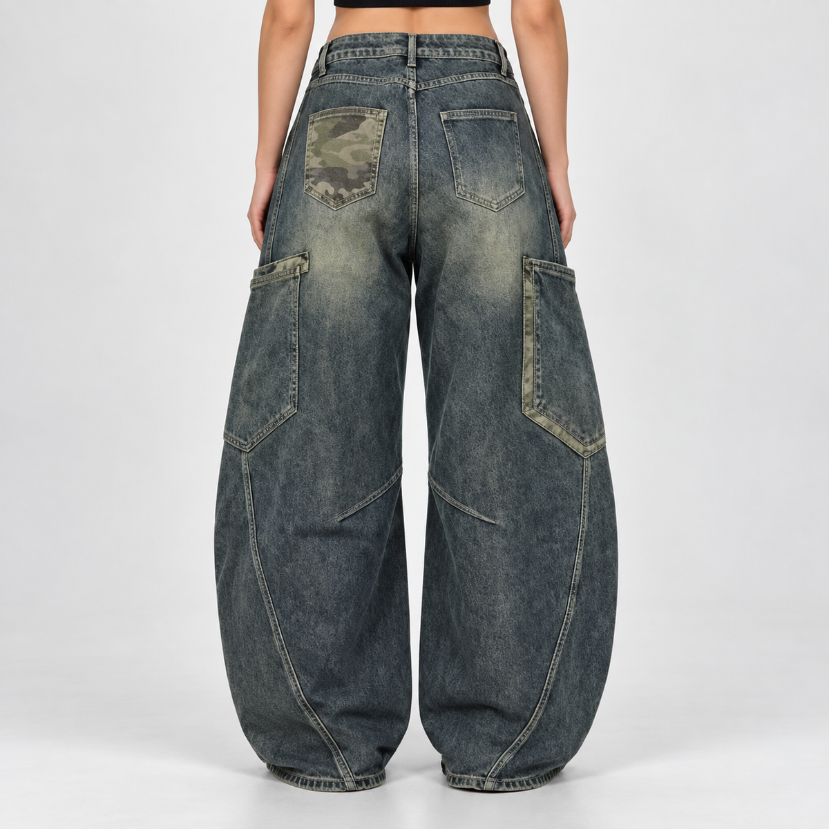 Jeans Cargo Balloon Camo