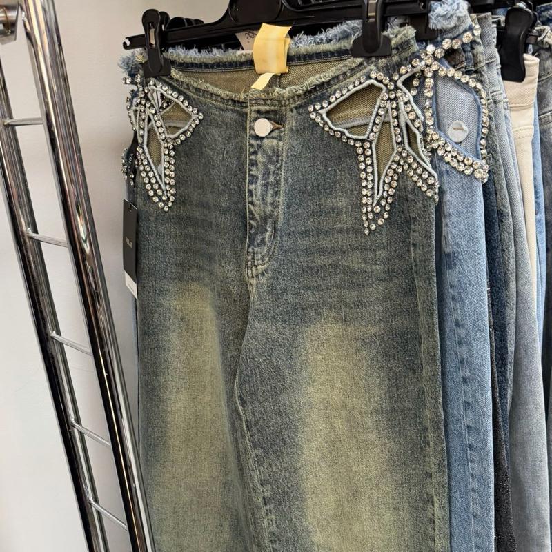 Jeans Palazzo Butterfly Strass - foto 2